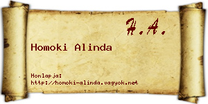 Homoki Alinda névjegykártya